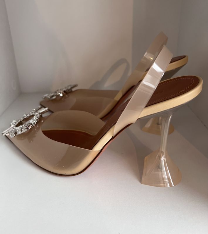 102205 - Amina Muaddi slingback pumps